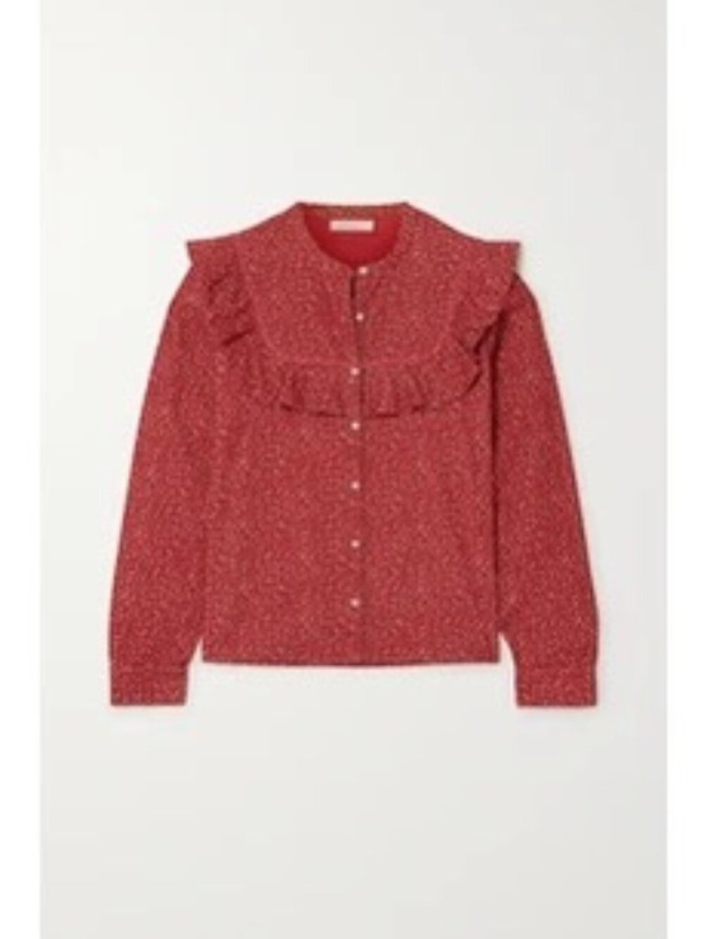 Doen Corduroy western-style blouse with ruffle placket